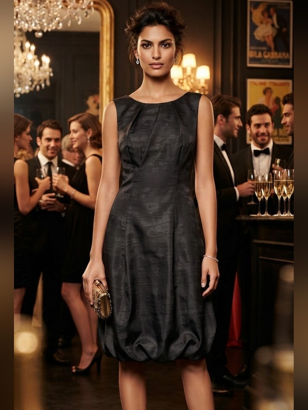 Dolce & Gabbana Black Midi Sheath Dress S